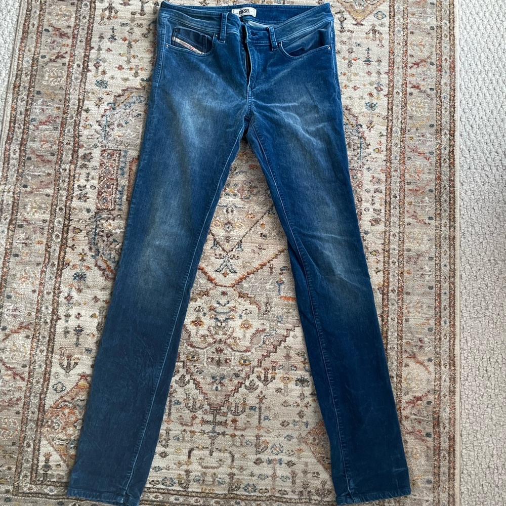 Diesel Indigo Division Velour Skinny